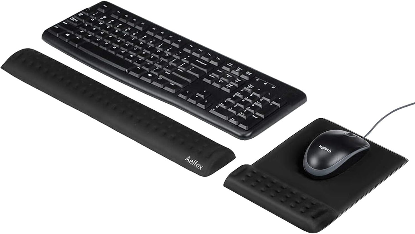 Memory Foam Keyboard Wrist Rest&Gaming Mouse Pad with Wrist Support, Ergonomic Wrist Pad for Office, Home Office, Laptop, Desktop Computer, Gaming Keyboard