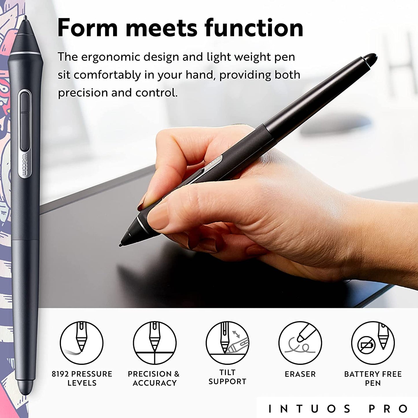 PTH460K0A Intuos Pro Digital Graphic Drawing Tablet for Mac or PC, Small New Model