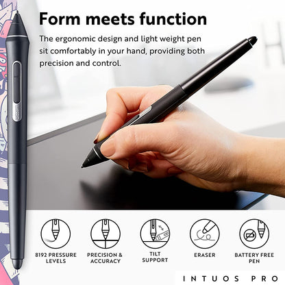 PTH460K0A Intuos Pro Digital Graphic Drawing Tablet for Mac or PC, Small New Model