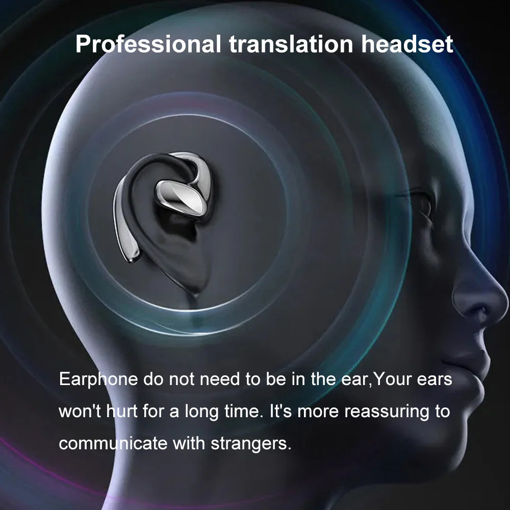 M8 Translation Headphones 144 Languages Instant Translate Smart Voice Translator Wireless Bluetooth Translator Earphone