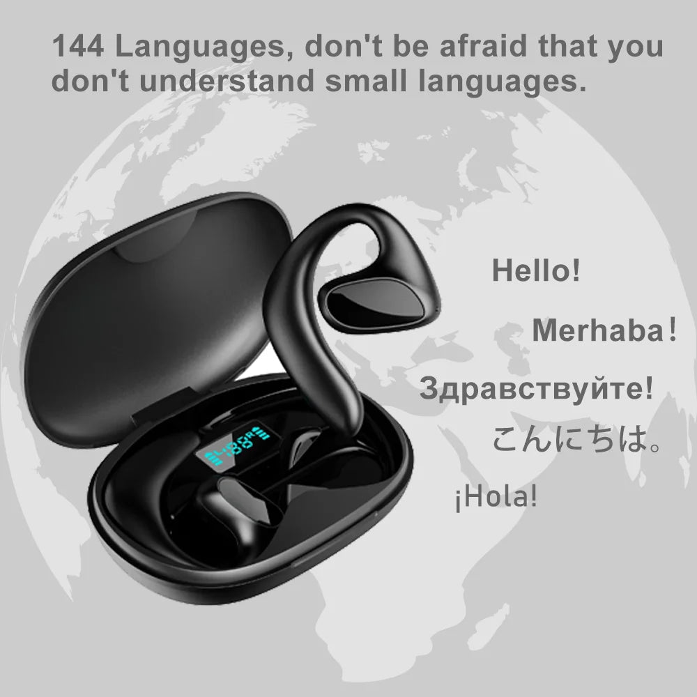 M8 Translation Headphones 144 Languages Instant Translate Smart Voice Translator Wireless Bluetooth Translator Earphone