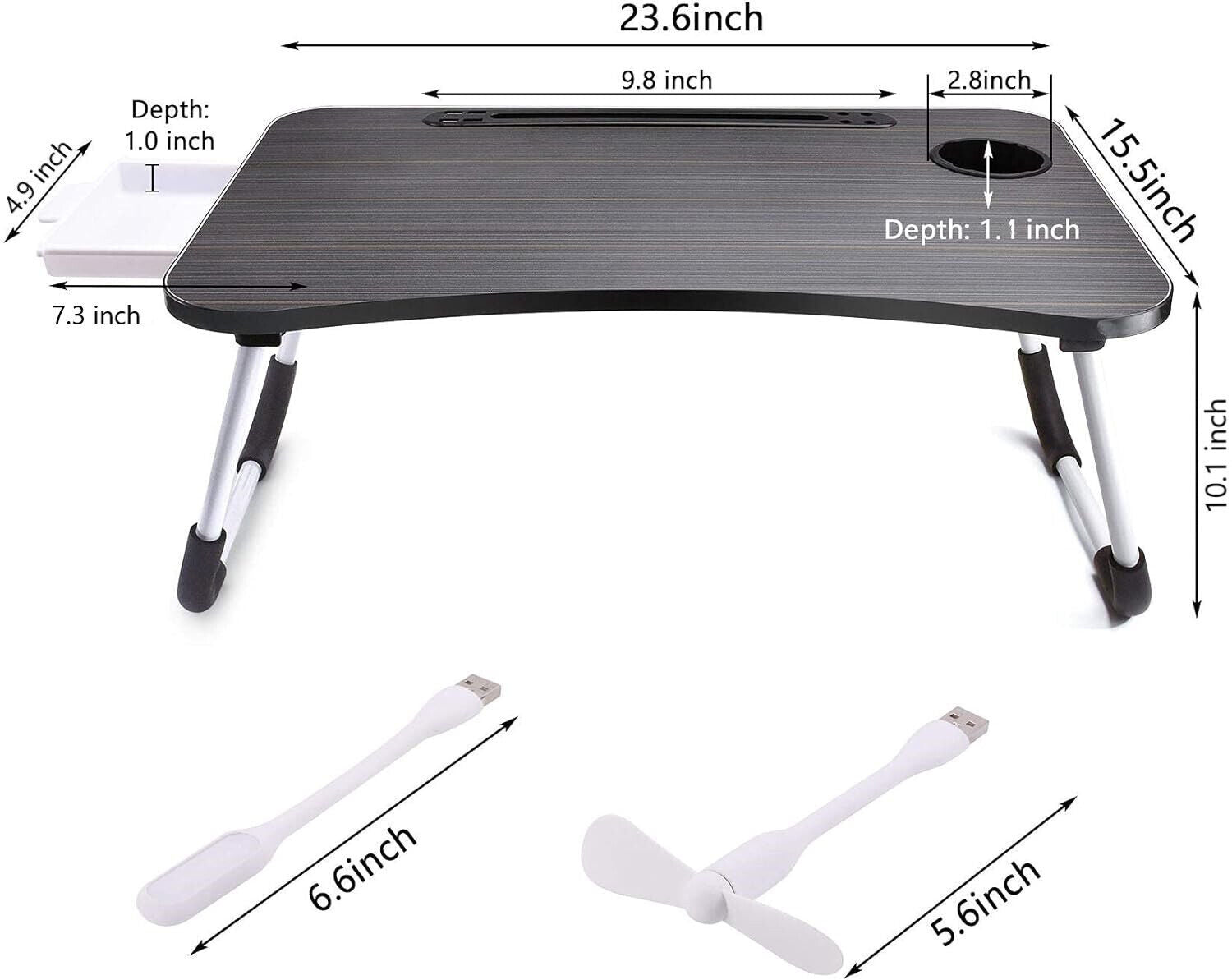 HBN Laptop Desk, Laptop Bed Stand Foldable, Laptop Table Folding Breakfast Tray